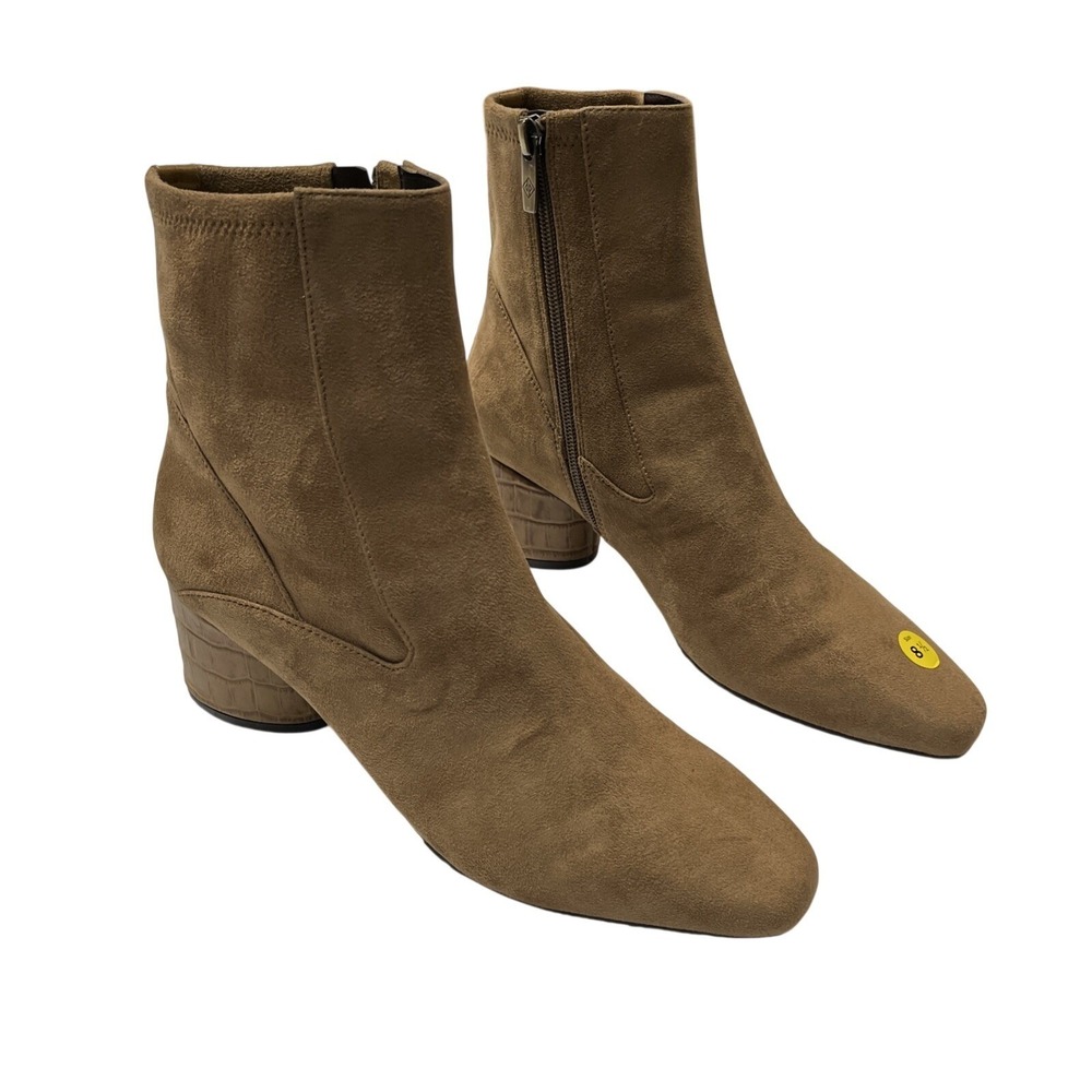 Donald Pliner Giddie Boot Brown Leather Suede Ankle Bootie Womens 8.5 Classic